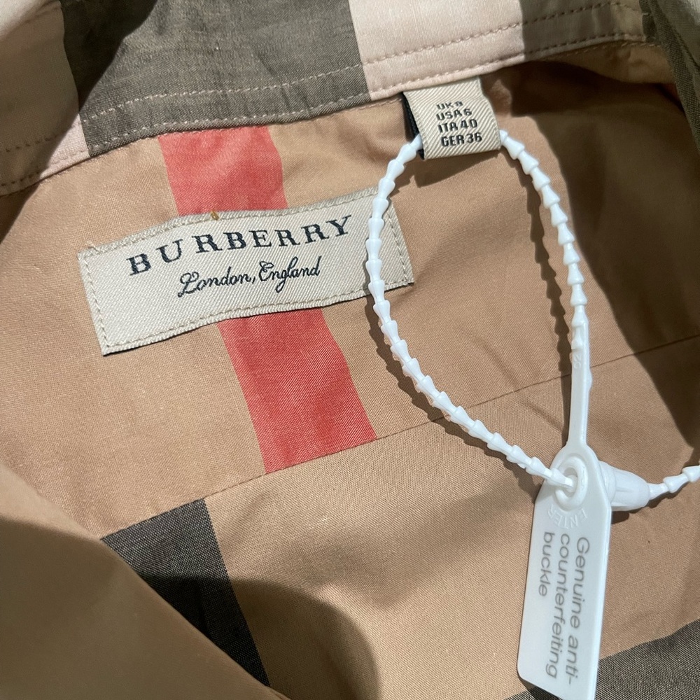 Burberry Beige and Red Checkered women Shirt - Picture 5 of 5